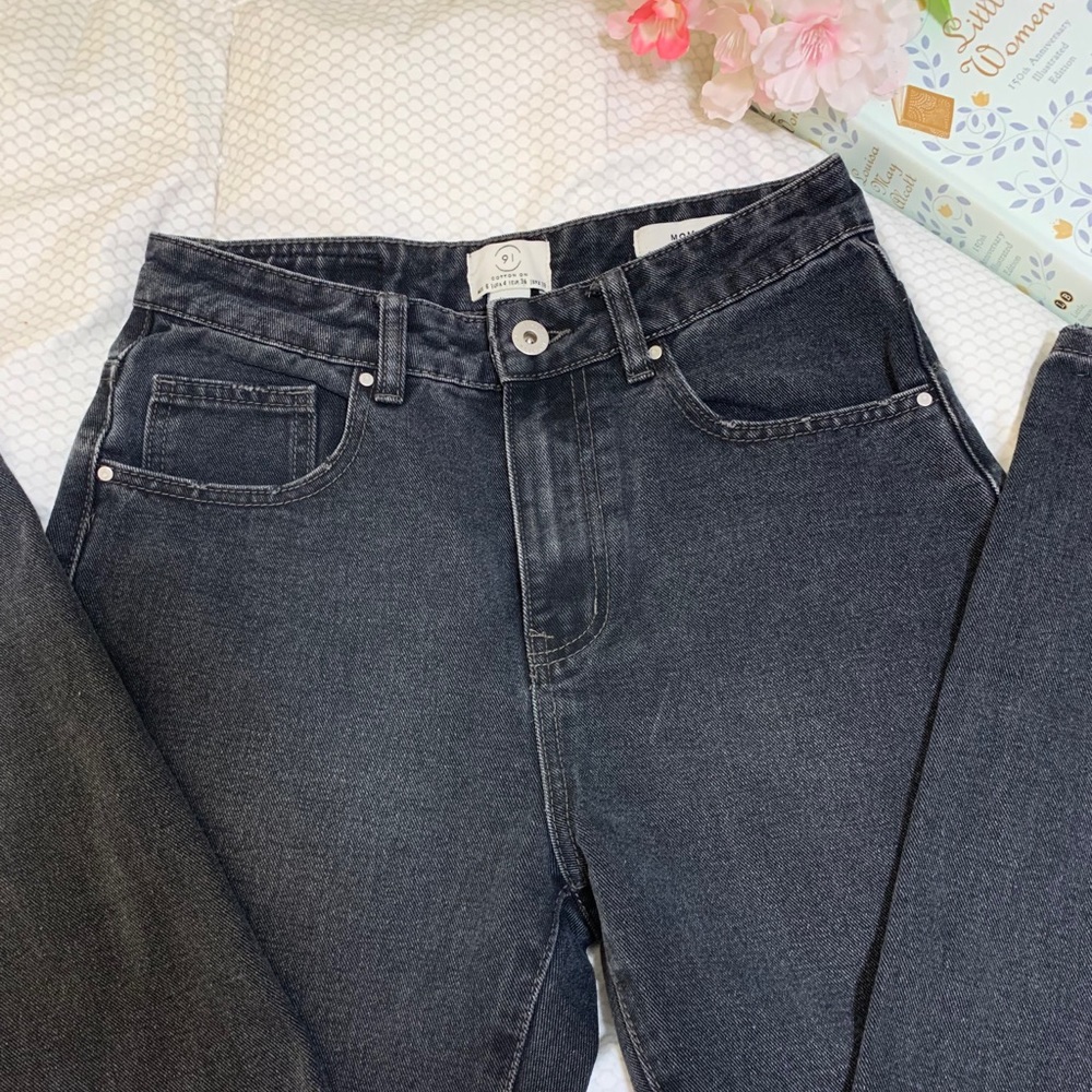 NINETEEN 91 BLACK MOM JEANS